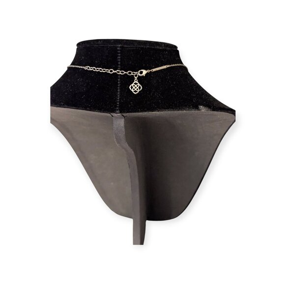 Kendra Scott Gold Tone Chain & Sparkly Dark Stone Necklace Signed - Picture 6 of 12